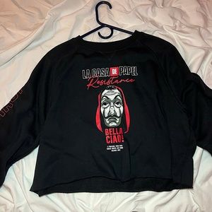 Money Heist Cropped Sweater